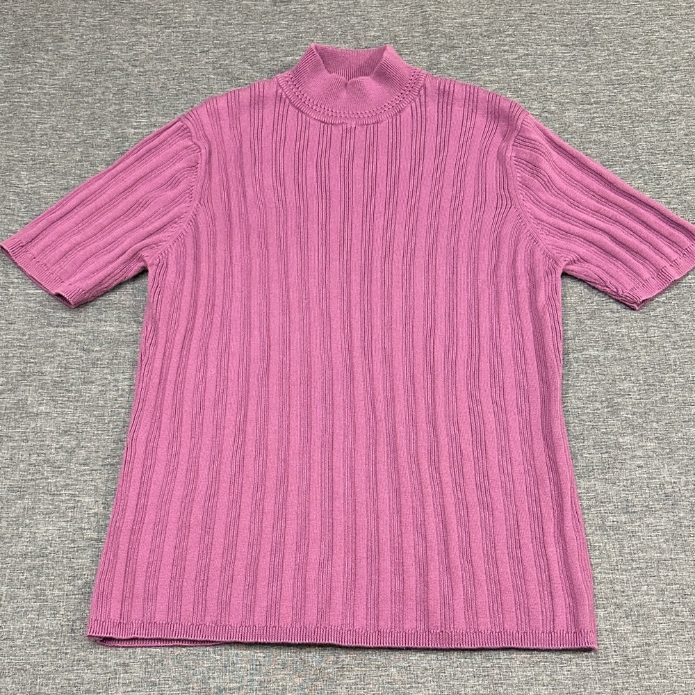 CONRAD C Short Sleeve Mock-neck Top